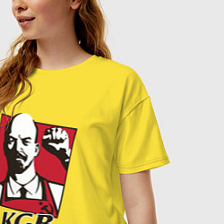 Футболка оверсайз женская KGB Lenin, цвет: желтый — фото 2