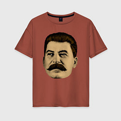 Футболка оверсайз женская Сталин СССР, цвет: кирпичный