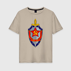 Женская футболка оверсайз ВЧК КГБ