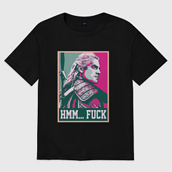 Футболка оверсайз женская Ведьмак поп арт 2023, цвет: черный