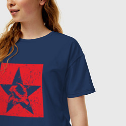Футболка оверсайз женская Star USSR, цвет: тёмно-синий — фото 2