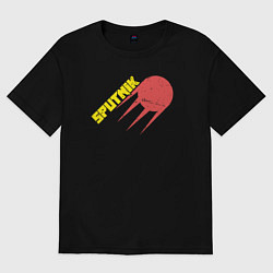 Футболка оверсайз женская Sputnik USSR, цвет: черный