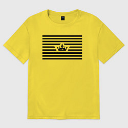 Женская футболка оверсайз Полосатая с короной