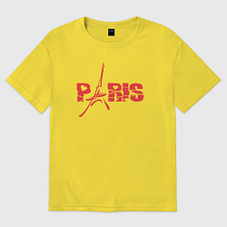 Женская футболка оверсайз Paris love