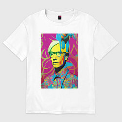 Футболка оверсайз женская Andy Warhol - pop art, цвет: белый