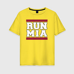 Женская футболка оверсайз Run Miami Heat