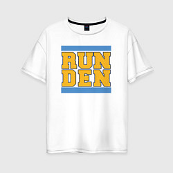 Женская футболка оверсайз Run Denver Nuggets