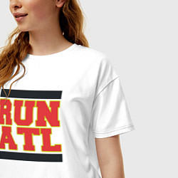 Футболка оверсайз женская Run Atlanta Hawks, цвет: белый — фото 2