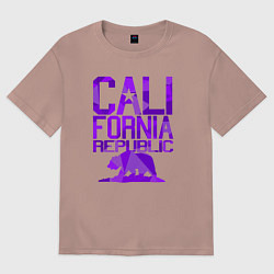 Женская футболка оверсайз Штат Калифорния