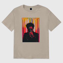 Футболка оверсайз женская Blinded by the lights, цвет: миндальный