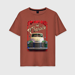 Женская футболка оверсайз Классика автомобиль Chevrolet Thriftmaster