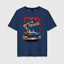 Женская футболка оверсайз Классика автомобиль Buick Roadmaster