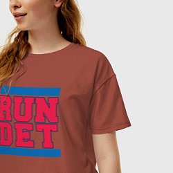 Футболка оверсайз женская Run Detroit Pistons, цвет: кирпичный — фото 2