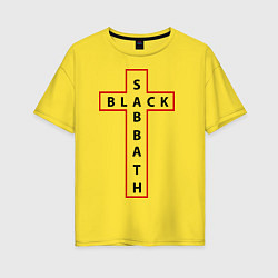 Футболка оверсайз женская Black Sabbath, цвет: желтый