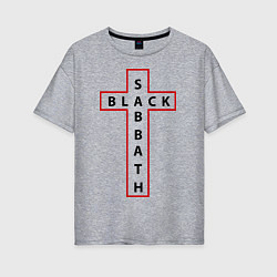 Женская футболка оверсайз Black Sabbath