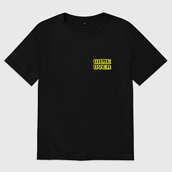 Женская футболка оверсайз Черно-желтый конец игры - мини