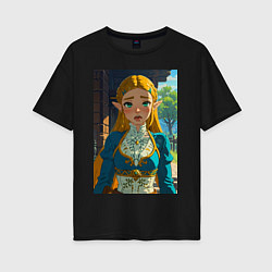 Женская футболка оверсайз The legend of Zelda - ahegao art