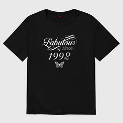 Футболка оверсайз женская Fabulous since 1992, цвет: черный