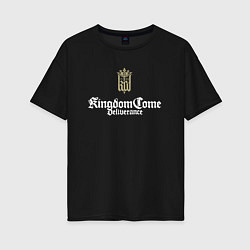 Женская футболка оверсайз Kingdom come deliverance logo