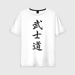 Женская футболка оверсайз Бусидо - кодекс самурая