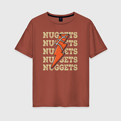 Женская футболка оверсайз Nuggets lightning