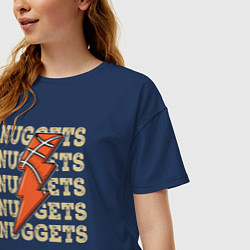 Футболка оверсайз женская Nuggets lightning, цвет: тёмно-синий — фото 2