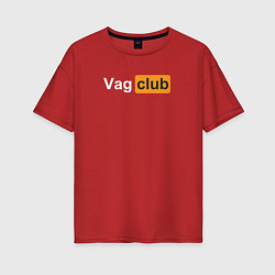 Женская футболка оверсайз Vag club