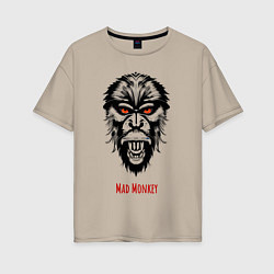 Женская футболка оверсайз Mad monkey