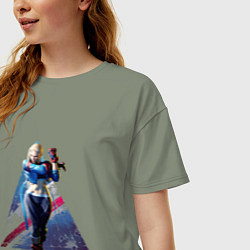 Футболка оверсайз женская Street Fighter 6 Cammy, цвет: авокадо — фото 2
