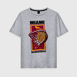 Женская футболка оверсайз Miami Heat shot
