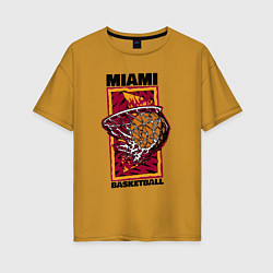 Женская футболка оверсайз Miami Heat shot