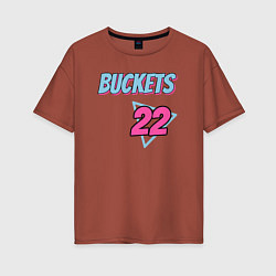 Футболка оверсайз женская Buckets 22, цвет: кирпичный