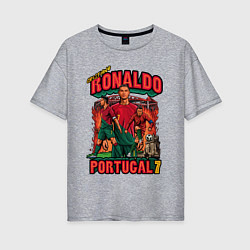Женская футболка оверсайз Криштиану Роналду Португалия 7