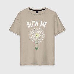 Женская футболка оверсайз Blow me!