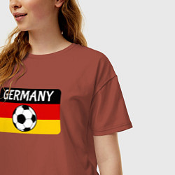 Футболка оверсайз женская Football Germany, цвет: кирпичный — фото 2