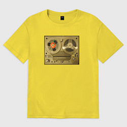Женская футболка оверсайз Ретро магнитофон