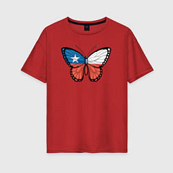 Женская футболка оверсайз Бабочка Чили