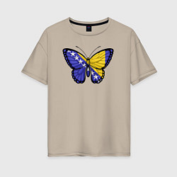 Женская футболка оверсайз Бабочка Босния и Герцеговина