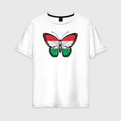 Женская футболка оверсайз Бабочка Венгрия