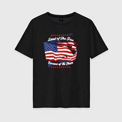 Женская футболка оверсайз Земля свободных