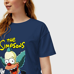 Футболка оверсайз женская Krusty the clown, цвет: тёмно-синий — фото 2