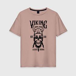 Женская футболка оверсайз Викинг Воин