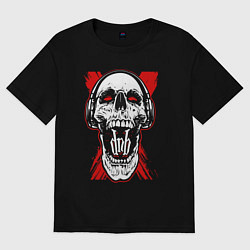 Женская футболка оверсайз DnB skull