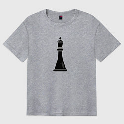 Футболка оверсайз женская Конечно королева, цвет: меланж