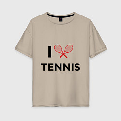 Женская футболка оверсайз I Love Tennis