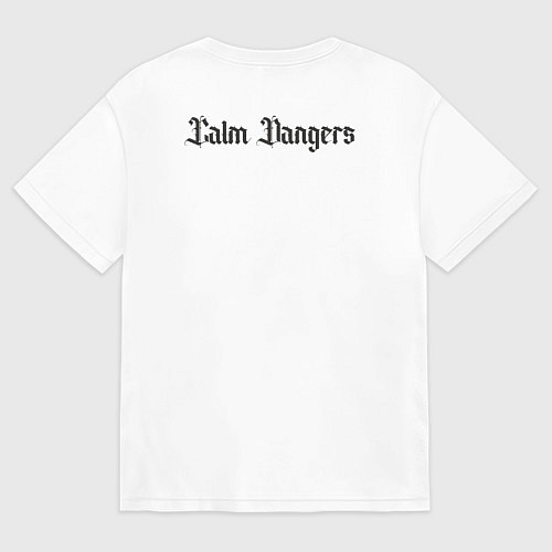 Женская футболка оверсайз Calm dangers black 2 side / Белый – фото 2