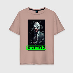 Женская футболка оверсайз Payday 3 mask