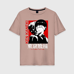 Женская футболка оверсайз Токийский Гуль Канеки