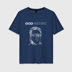 Женская футболка оверсайз Godfather white