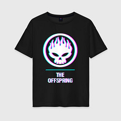 Женская футболка оверсайз The Offspring glitch rock
